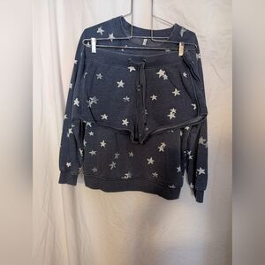 Z Supply Starry Night Sweatshirt and shorts size small and medium